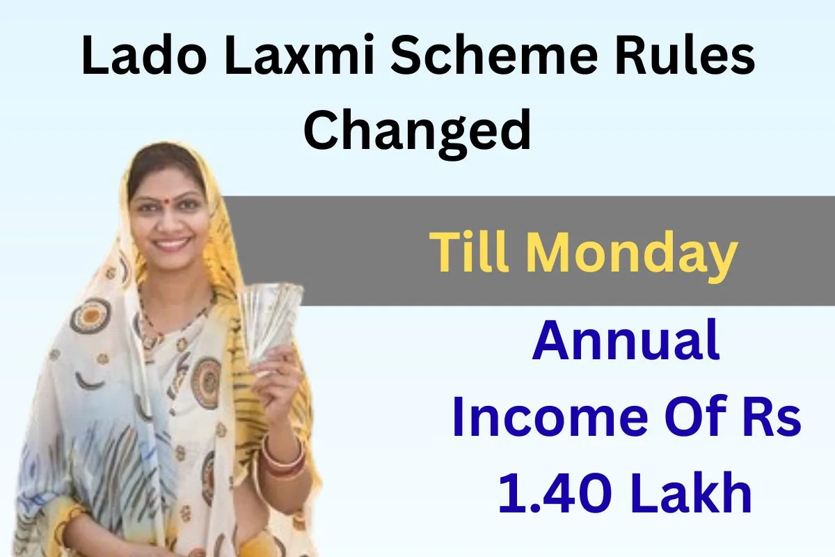 Lado Laxmi Scheme Rules Changed : Till Monday, Applications Were Being Accepted For Annual Income Of Rs 1.40 Lakh, Now It Has Been Reduced To Rs 1 Lakh