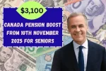 $3,100 Canada Pension Boost From 10th NOVEMBER 2025 For Seniors