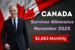 Canada Survivor Allowance November 2025 – $1,663 Monthly Support Confirmed