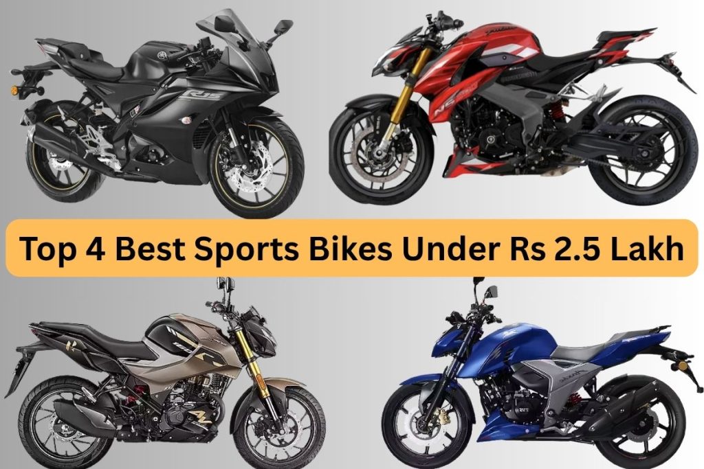 Top 4 Best Sports Bikes Under Rs 2.5 Lakh : for Daily Use in India